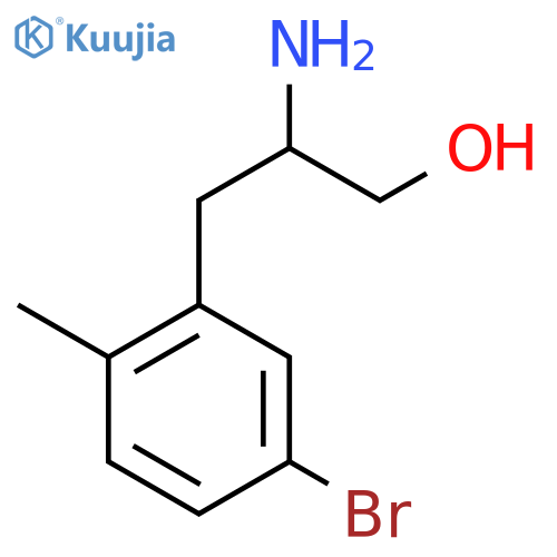 2-amino-3-(5-bromo-2-methylphenyl)propan-1-ol structure