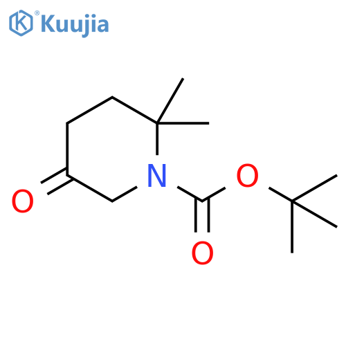 1-Piperidinecarboxylic acid, 2,2-dimethyl-5-oxo-, 1,1-dimethylethyl ester structure