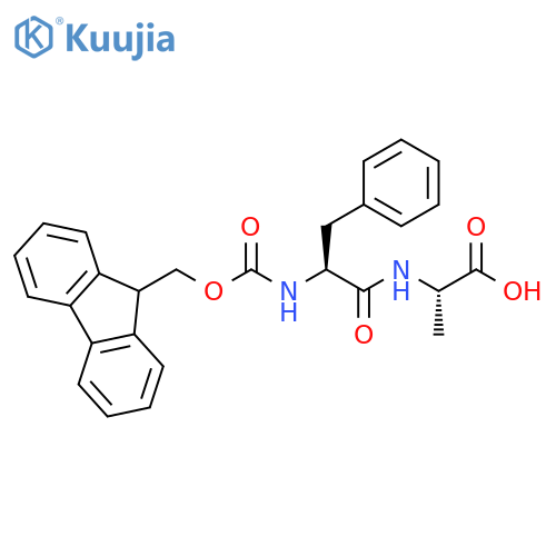 (2S)-2-(2S)-2-({(9H-fluoren-9-yl)methoxycarbonyl}amino)-3-phenylpropanamidopropanoic acid structure