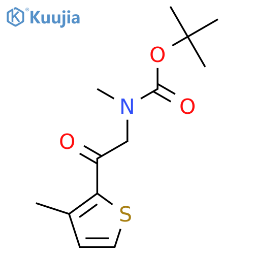 tert-butyl N-methyl-N-[2-(3-methylthiophen-2-yl)-2-oxoethyl]carbamate structure