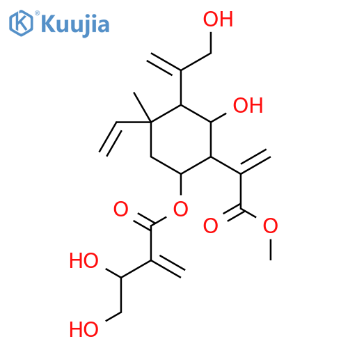 [5-Ethenyl-3-hydroxy-4-(3-hydroxyprop-1-en-2-yl)-2-(3-methoxy-3-oxoprop-1-en-2-yl)-5-methylcyclohexyl] 3,4-dihydroxy-2-methylidenebutanoate structure