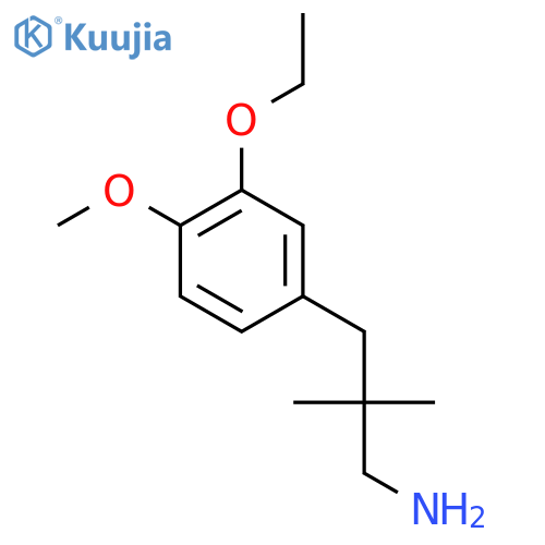 3-(3-ethoxy-4-methoxyphenyl)-2,2-dimethylpropan-1-amine structure