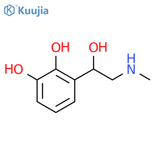 3-1-hydroxy-2-(methylamino)ethylbenzene-1,2-diol structure