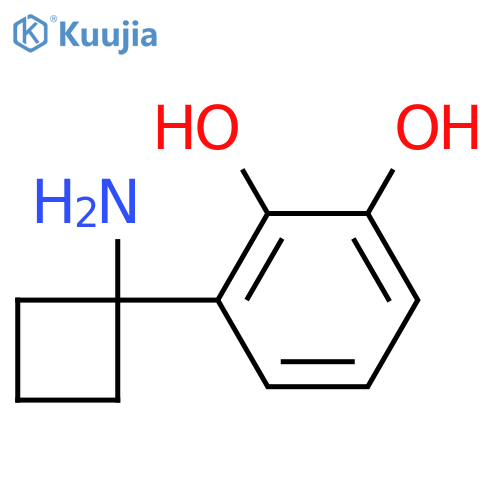 3-(1-aminocyclobutyl)benzene-1,2-diol structure