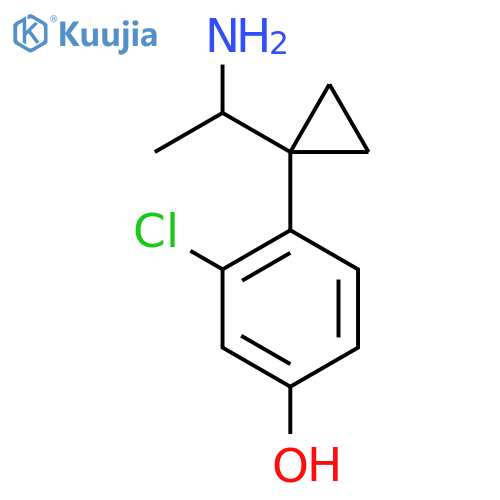 4-1-(1-aminoethyl)cyclopropyl-3-chlorophenol structure