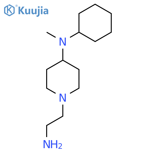 1-(2-aminoethyl)-N-cyclohexyl-N-methylpiperidin-4-amine structure
