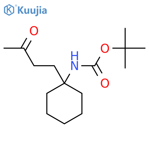 tert-butyl N-1-(3-oxobutyl)cyclohexylcarbamate structure