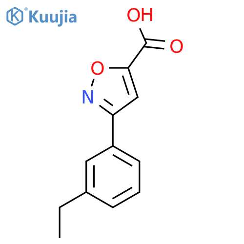 3-(3-ethylphenyl)-1,2-oxazole-5-carboxylic acid structure
