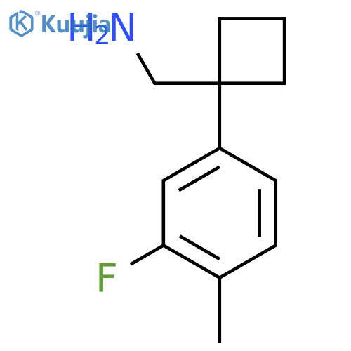 1-(3-fluoro-4-methylphenyl)cyclobutylmethanamine structure