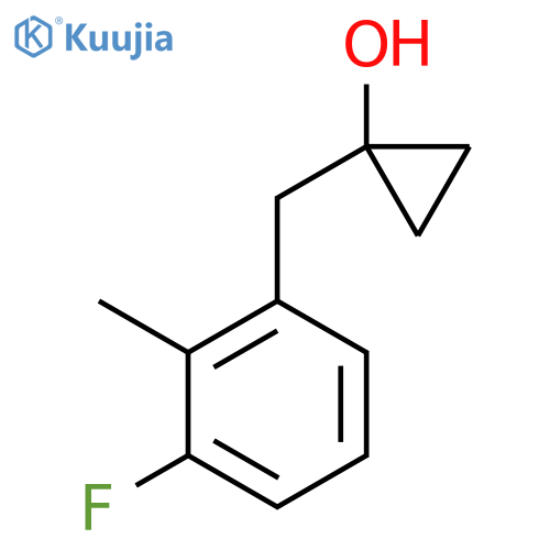 1-(3-fluoro-2-methylphenyl)methylcyclopropan-1-ol structure