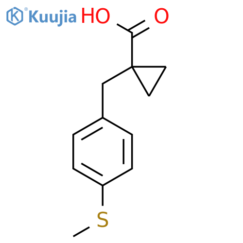 1-{4-(methylsulfanyl)phenylmethyl}cyclopropane-1-carboxylic acid structure