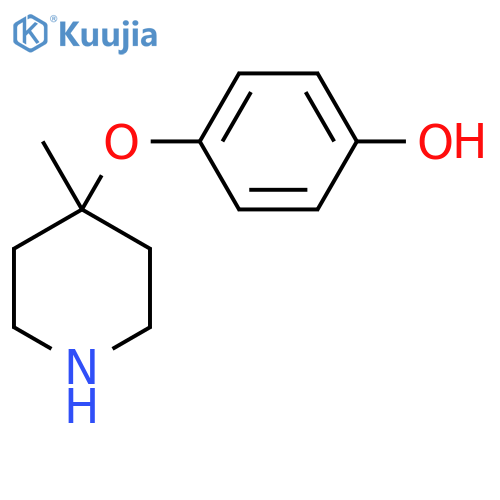 4-(4-methylpiperidin-4-yl)oxyphenol structure