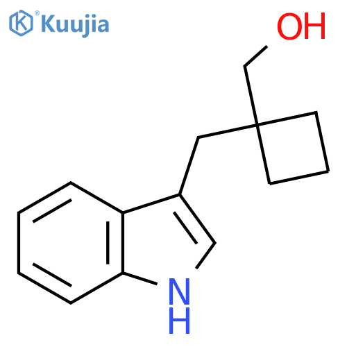 {1-(1H-indol-3-yl)methylcyclobutyl}methanol structure