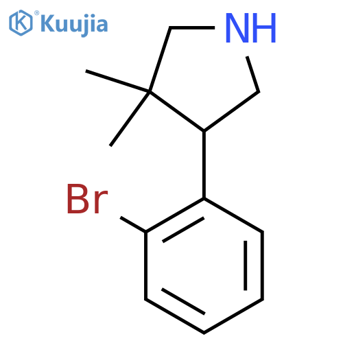 4-(2-Bromophenyl)-3,3-dimethylpyrrolidine structure