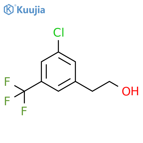 2-3-chloro-5-(trifluoromethyl)phenylethan-1-ol structure