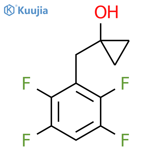 1-(2,3,5,6-tetrafluorophenyl)methylcyclopropan-1-ol structure