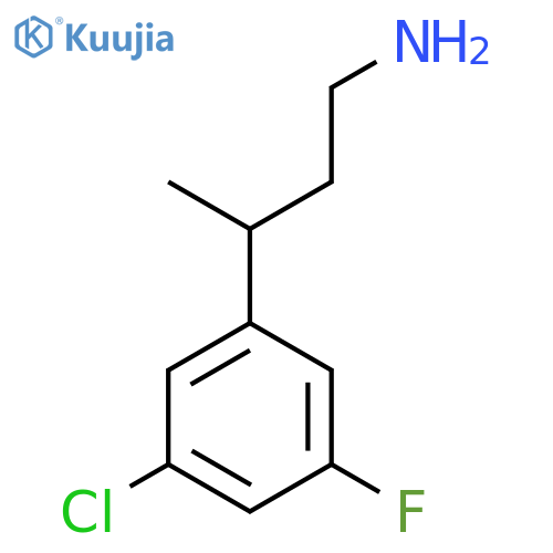 3-(3-chloro-5-fluorophenyl)butan-1-amine structure