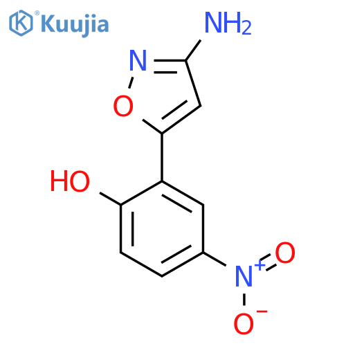 2-(3-amino-1,2-oxazol-5-yl)-4-nitrophenol structure