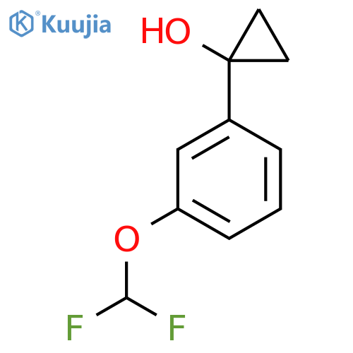 1-3-(difluoromethoxy)phenylcyclopropan-1-ol structure