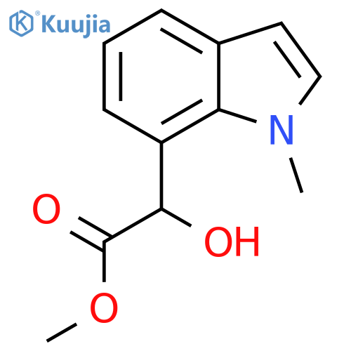 methyl 2-hydroxy-2-(1-methyl-1H-indol-7-yl)acetate structure