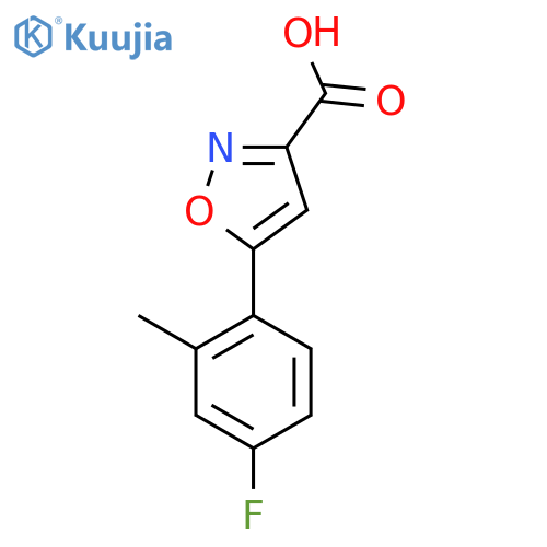 5-(4-fluoro-2-methylphenyl)-1,2-oxazole-3-carboxylic acid structure