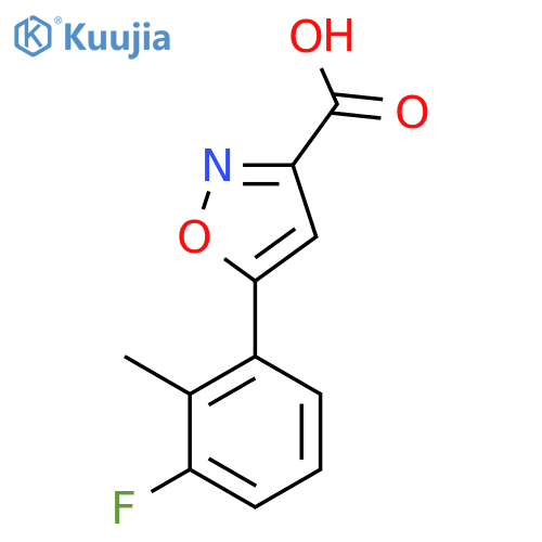 5-(3-fluoro-2-methylphenyl)-1,2-oxazole-3-carboxylic acid structure