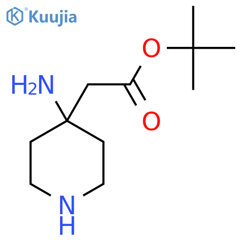 Tert-butyl 2-(4-aminopiperidin-4-yl)acetate structure