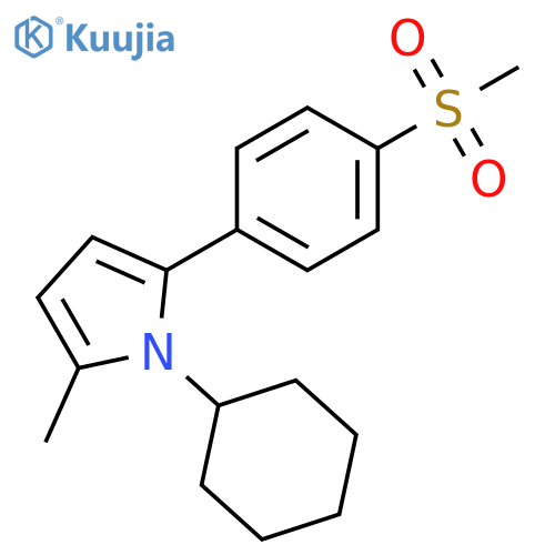 1H-Pyrrole, 1-cyclohexyl-2-methyl-5-[4-(methylsulfonyl)phenyl]- structure