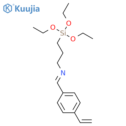 (E)-1-(4-Ethenylphenyl)-N-[3-(triethoxysilyl)propyl]methanimine structure