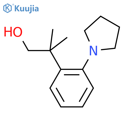 2-methyl-2-2-(pyrrolidin-1-yl)phenylpropan-1-ol structure