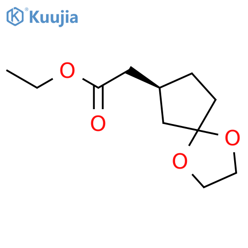 1,4-Dioxaspiro[4.4]nonane-7-acetic acid, ethyl ester, (S)- structure