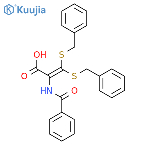 2-Propenoic acid, 2-(benzoylamino)-3,3-bis[(phenylmethyl)thio]- structure