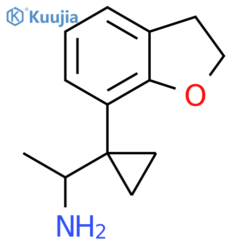 1-1-(2,3-dihydro-1-benzofuran-7-yl)cyclopropylethan-1-amine structure
