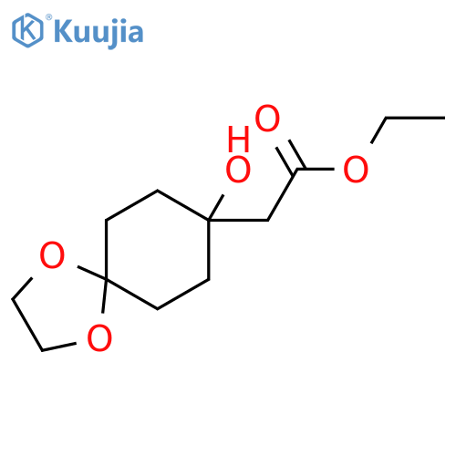 Ethyl 2-(8-hydroxy-1,4-dioxaspiro[4.5]decan-8-yl)acetate structure