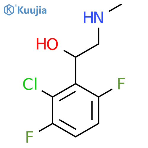 1-(2-chloro-3,6-difluorophenyl)-2-(methylamino)ethan-1-ol structure
