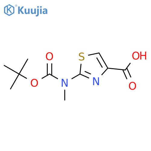 2-{(tert-butoxy)carbonyl(methyl)amino}-1,3-thiazole-4-carboxylic acid structure
