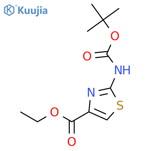 Ethyl 2-(Tert-butoxycarbonyl)amino-1,3-thiazole-4-carboxylate structure