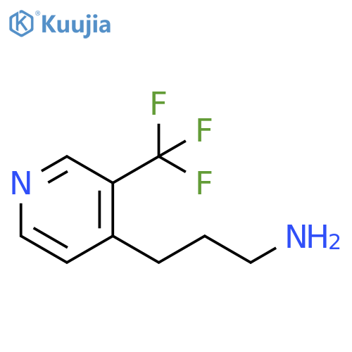 3-3-(trifluoromethyl)pyridin-4-ylpropan-1-amine structure