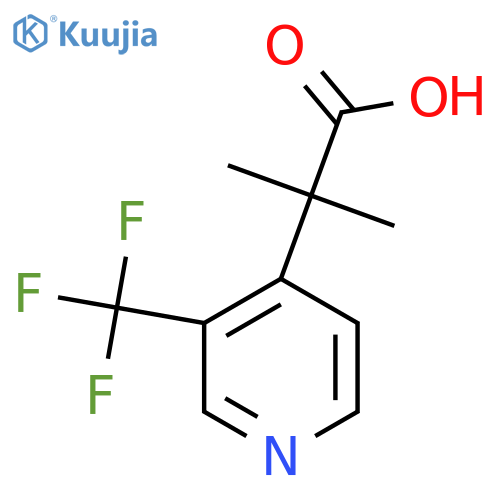 2-methyl-2-3-(trifluoromethyl)pyridin-4-ylpropanoic acid structure