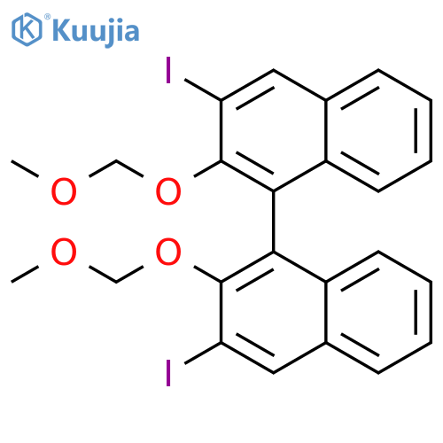 3,3'-diiodo-2,2'-bis(methoxymethoxy)-1,1'-binaphthalene structure