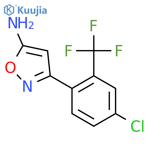 3-4-chloro-2-(trifluoromethyl)phenyl-1,2-oxazol-5-amine structure