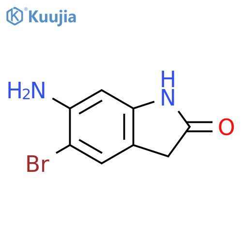 6-amino-5-bromo-2,3-dihydro-1H-indol-2-one structure