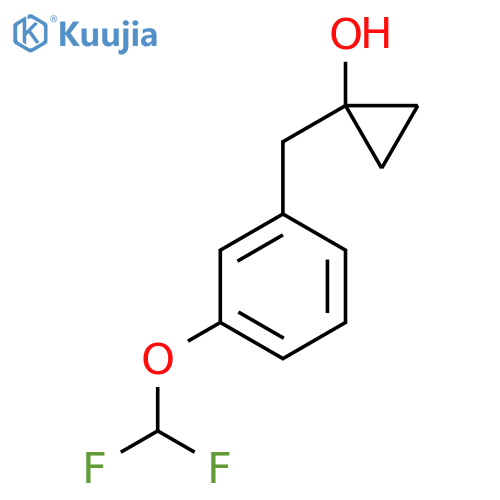 1-{3-(difluoromethoxy)phenylmethyl}cyclopropan-1-ol structure