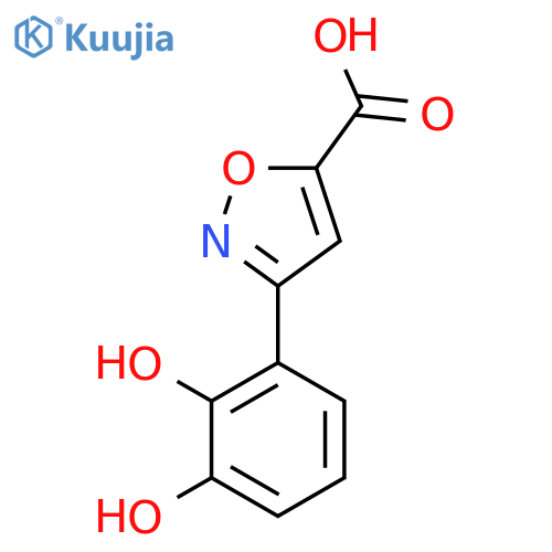3-(2,3-dihydroxyphenyl)-1,2-oxazole-5-carboxylic acid structure
