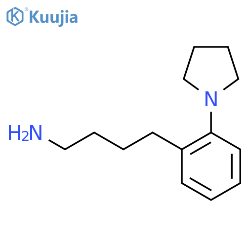 4-2-(pyrrolidin-1-yl)phenylbutan-1-amine structure