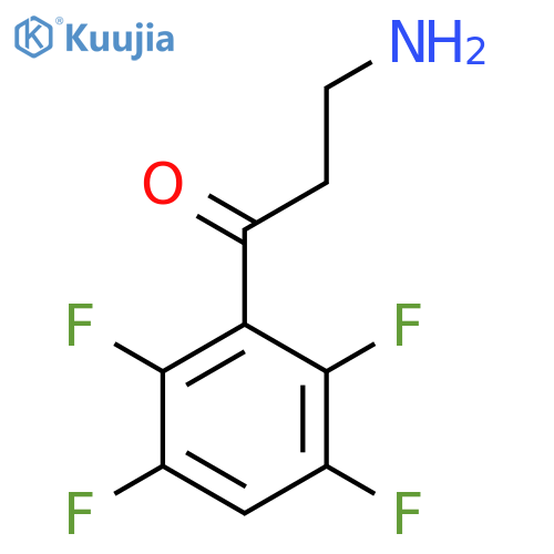 3-amino-1-(2,3,5,6-tetrafluorophenyl)propan-1-one structure