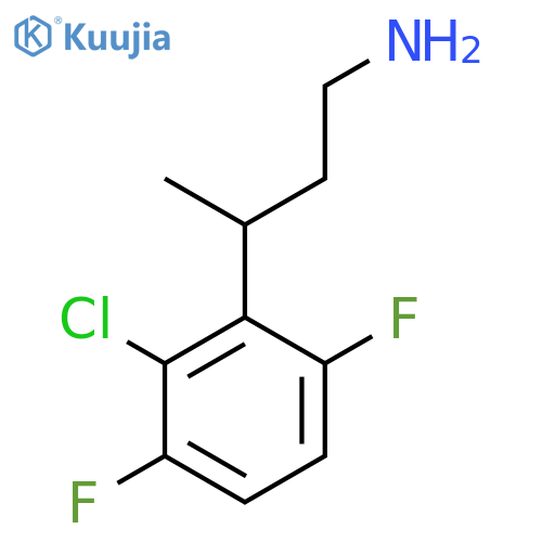 3-(2-chloro-3,6-difluorophenyl)butan-1-amine structure