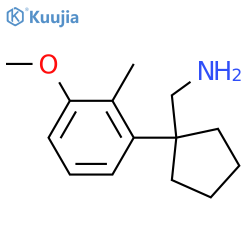1-(3-methoxy-2-methylphenyl)cyclopentylmethanamine structure