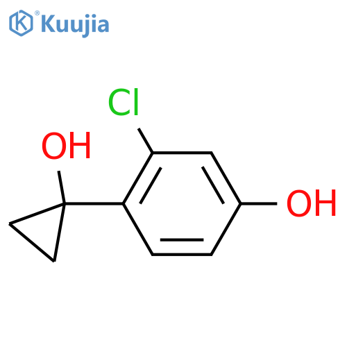 3-chloro-4-(1-hydroxycyclopropyl)phenol structure