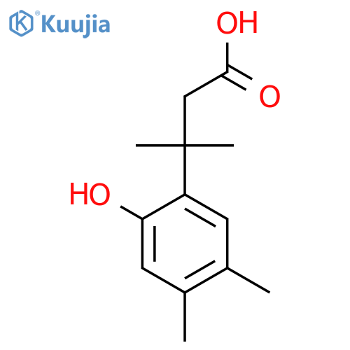 3-(2-hydroxy-4,5-dimethylphenyl)-3-methylbutanoic acid structure